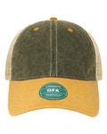 LEGACY OFA Old Favorite Trucker Cap - Black/ Yellow/ Khaki - front