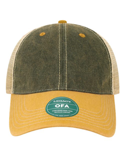 LEGACY OFA Old Favorite Trucker Cap - Black/ Yellow/ Khaki - front