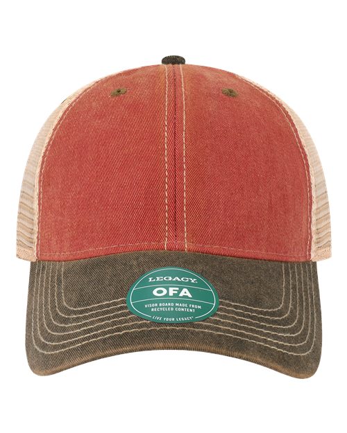LEGACY OFA Old Favorite Trucker Cap - Cardinal/ Black/ Khaki - front