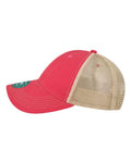 LEGACY OFA Old Favorite Trucker Cap - Dark Pink/ Khaki - side