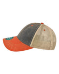 LEGACY OFA Old Favorite Trucker Cap - Navy/ Orange/ Khaki - side