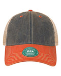 LEGACY OFA Old Favorite Trucker Cap - Navy/ Orange/ Khaki - front