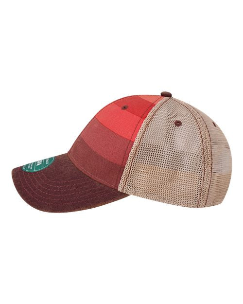 LEGACY OFA Old Favorite Trucker Cap - Red Stripe/ Khaki - side