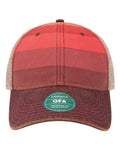 LEGACY OFA Old Favorite Trucker Cap - Red Stripe/ Khaki - front