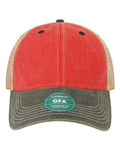LEGACY OFA Old Favorite Trucker Cap - Scarlet Red/ Navy/ Khaki - front
