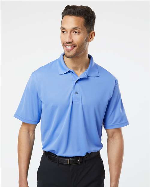 Paragon 100 Men's Saratoga Performance Mini Mesh Polo - Bimini Blue - model front