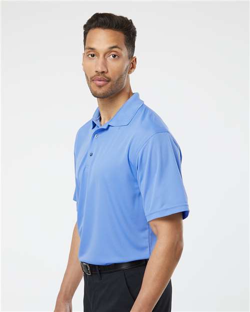 Paragon 100 Men's Saratoga Performance Mini Mesh Polo - Bimini Blue - model side