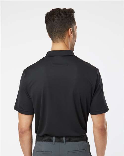 Paragon 100 Men's Saratoga Performance Mini Mesh Polo - Black - model back