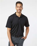 Paragon 100 Men's Saratoga Performance Mini Mesh Polo - Black - model front