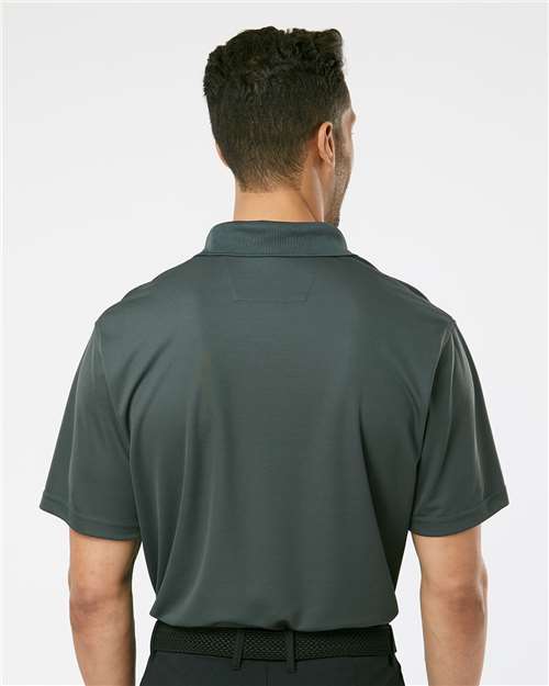 Paragon 100 Men's Saratoga Performance Mini Mesh Polo - Carbon - model back
