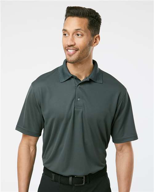 Paragon 100 Men's Saratoga Performance Mini Mesh Polo - Carbon - model front