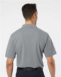 Paragon 100 Men's Saratoga Performance Mini Mesh Polo - Heather Grey - model back
