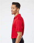 Paragon 100 Men's Saratoga Performance Mini Mesh Polo - Red - model side