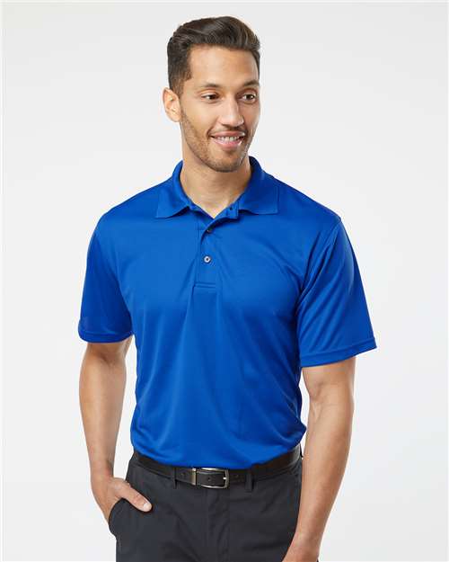 Paragon 100 Men's Saratoga Performance Mini Mesh Polo - Royal - model front