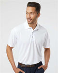 Paragon 100 Men's Saratoga Performance Mini Mesh Polo - White - model front