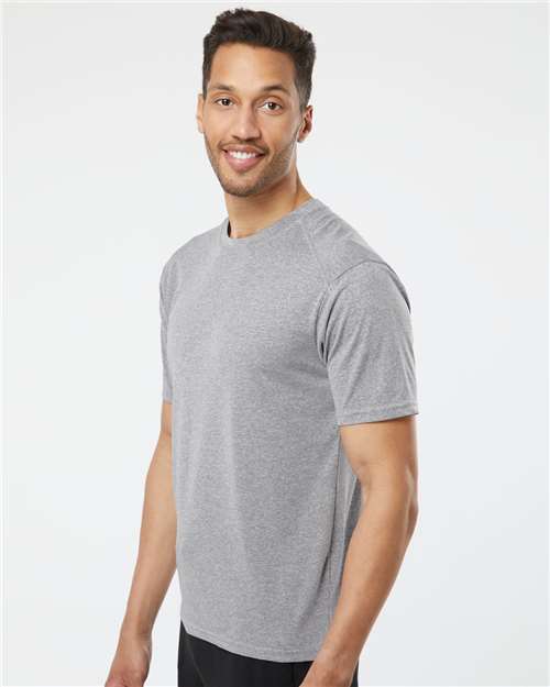 Paragon 200 Unisex Islander Performance T-Shirt - Heather Grey - model side