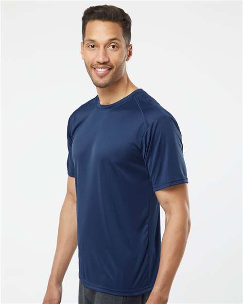 Paragon 200 Unisex Islander Performance T-Shirt - Navy - model side