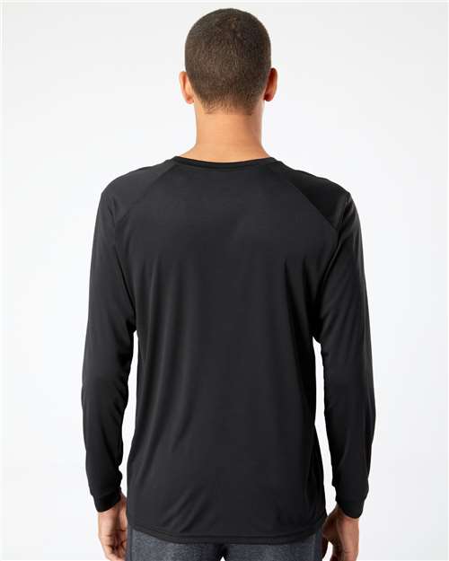 Paragon 210 Unisex Long Islander Performance Long Sleeve T-Shirt - Black - model back