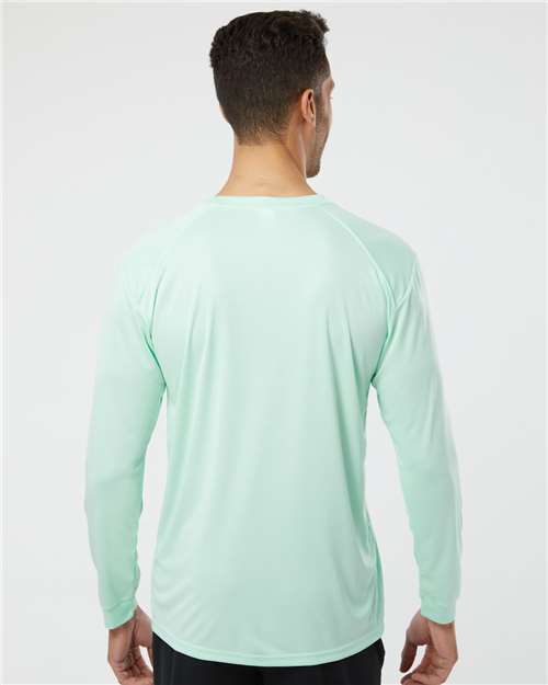 Paragon 210 Unisex Long Islander Performance Long Sleeve T-Shirt - Mint Green - model back