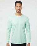 Paragon 210 Unisex Long Islander Performance Long Sleeve T-Shirt - Mint Green - model front