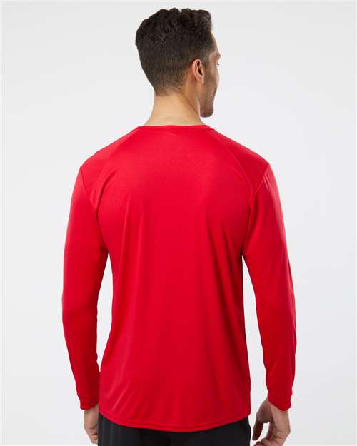 Paragon 210 Unisex Long Islander Performance Long Sleeve T-Shirt - Red - model back