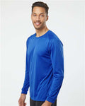 Paragon 210 Unisex Long Islander Performance Long Sleeve T-Shirt - Royal - model side