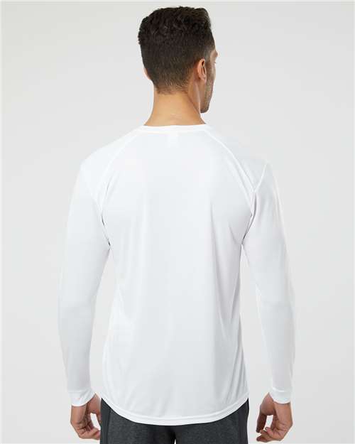 Paragon 210 Unisex Long Islander Performance Long Sleeve T-Shirt - White - model back