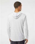 Paragon 220 Unisex Bahama Performance Hooded Long Sleeve T-Shirt - Aluminum - model back