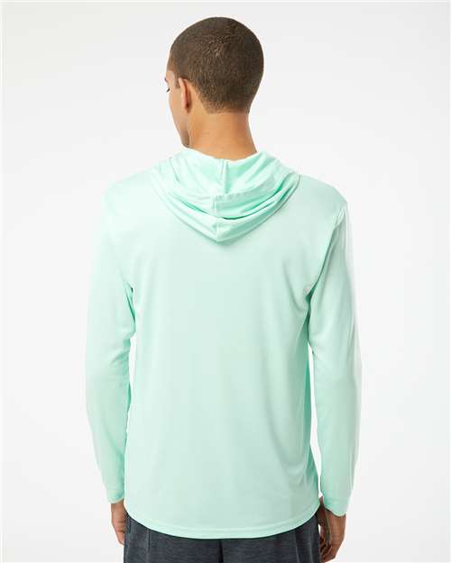Paragon 220 Unisex Bahama Performance Hooded Long Sleeve T-Shirt - Mint Green - model back