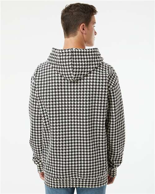 Independent Trading Co. IND4000 Heavyweight Hooded Sweatshirt - Houndstooth - model back