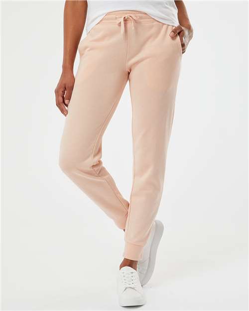 Independent Trading Co. PRM20PNT Women's California Wave Wash Sweatpants - Blush - model front