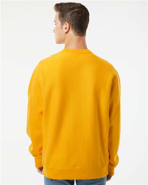 Independent Trading Co. IND5000C Unisex Legend Premium Heavyweight Cross-Grain Crewneck Sweatshirt - Gold - model back