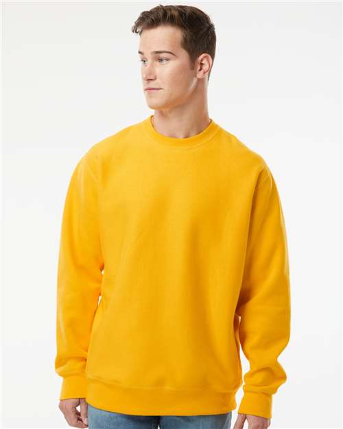 Independent Trading Co. IND5000C Unisex Legend Premium Heavyweight Cross-Grain Crewneck Sweatshirt - Gold - model front