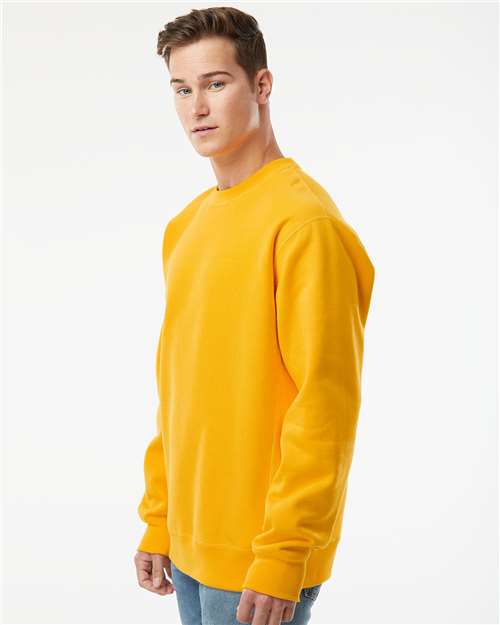 Independent Trading Co. IND5000C Unisex Legend Premium Heavyweight Cross-Grain Crewneck Sweatshirt - Gold - model side