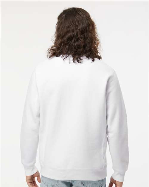Independent Trading Co. IND5000C Unisex Legend Premium Heavyweight Cross-Grain Crewneck Sweatshirt - White - model back