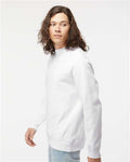 Independent Trading Co. IND5000C Unisex Legend Premium Heavyweight Cross-Grain Crewneck Sweatshirt - White - model side