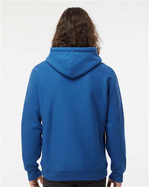 Independent Trading Co. IND5000P Unisex Legend Premium Heavyweight Cross-Grain Hooded Sweatshirt - Royal - model back