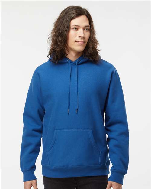 Independent Trading Co. IND5000P Unisex Legend Premium Heavyweight Cross-Grain Hooded Sweatshirt - Royal - model front