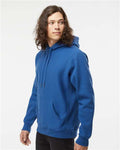 Independent Trading Co. IND5000P Unisex Legend Premium Heavyweight Cross-Grain Hooded Sweatshirt - Royal - model side