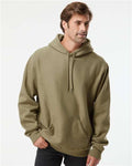 Independent Trading Co. IND5000P Unisex Legend Premium Heavyweight Cross-Grain Hooded Sweatshirt - Olive - model front