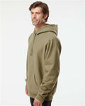 Independent Trading Co. IND5000P Unisex Legend Premium Heavyweight Cross-Grain Hooded Sweatshirt - Olive - model side