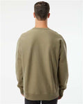 Independent Trading Co. IND5000C Unisex Legend Premium Heavyweight Cross-Grain Crewneck Sweatshirt - Olive - model back