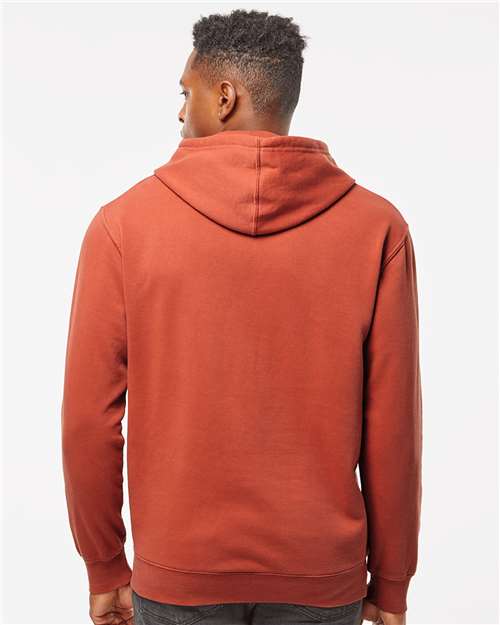 Independent Trading Co. PRM4500 Unisex Midweight Pigment-Dyed Hooded Sweatshirt - Pigment Amber - model back