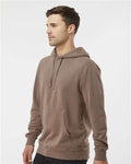 Independent Trading Co. PRM4500 Unisex Midweight Pigment-Dyed Hooded Sweatshirt - Pigment Clay - model side