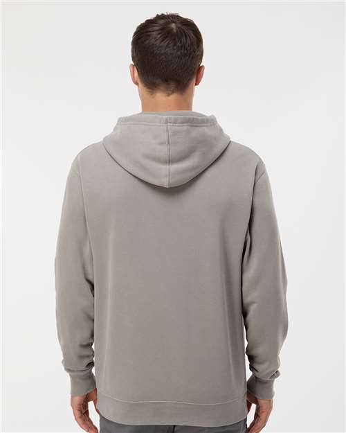 Independent Trading Co. PRM4500 Unisex Midweight Pigment-Dyed Hooded Sweatshirt - Pigment Cement - model back