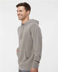 Independent Trading Co. PRM4500 Unisex Midweight Pigment-Dyed Hooded Sweatshirt - Pigment Cement - model side