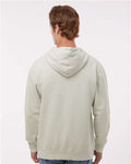 Independent Trading Co. PRM4500 Unisex Midweight Pigment-Dyed Hooded Sweatshirt - Pigment Ivory - model back