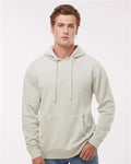 Independent Trading Co. PRM4500 Unisex Midweight Pigment-Dyed Hooded Sweatshirt - Pigment Ivory - model front