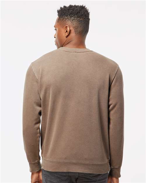 Independent Trading Co. PRM3500 Unisex Midweight Pigment-Dyed Crewneck Sweatshirt - Pigment Clay - model back