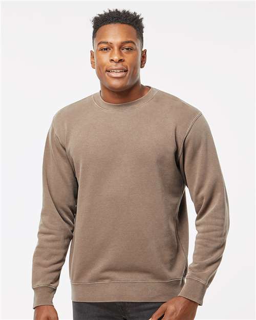 Independent Trading Co. PRM3500 Unisex Midweight Pigment-Dyed Crewneck Sweatshirt - Pigment Clay - model front